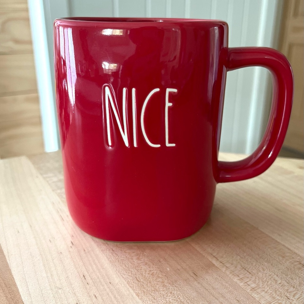 Rae Dunn Red ‘Nice’ Mug